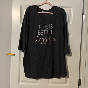 Conformable 3/4 sleeve cotton top